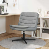 Swivel Chair Light Grey 63 x 75 x 76 cm Fabric 42007350
