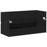 Bathroom Sink Cabinet with Drawer Black Oak 90 x 38.5 x 45 cm 862544