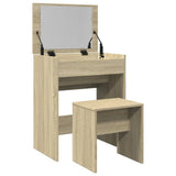 Dressing Table and Stool Sonoma Oak 60x40x113.5 cm 848215