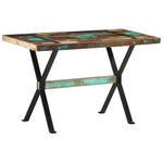 ZNTS Dining Table 120x60x76 cm Solid Reclaimed Wood 321605