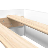 Bookcase Bed with Headboard White 135 x 190 cm Engineered wood 3335769