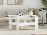 Coffee Table White 57 x 55 x 45 cm Engineered Wood 8000244