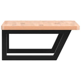 Basin Shelf Wall Mounted Steel and Solid Wood Beech 3302419