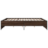 Bed Frame without Mattress Brown Oak 180x200 cm Super King 3279876