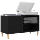 Record Cabinet Black oak 84.5 x 38 x 48 cm Engineered Wood 862866