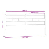Replace Headboard Sonoma Oak 193 cm Iron and Engineered Wood 4017139