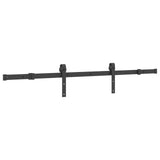 Sliding Door NARVIK 80 x 210 cm Natural and Black 3445206