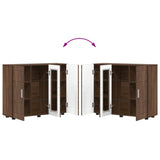 Wooden Cabinet Brown Oak 88.5 x 30.5 x 73 cm Engineered Wood 880308