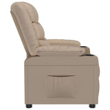 Recliner Chair Cappuccino Faux Leather 348048