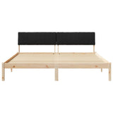 Bed frame Brown and black 180 x 200 cm Solid pine wood 3394355