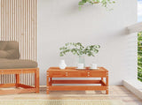 Garden Footrest Solid Pine Wood Wax Brown 62 x 62 x 32 cm 865526