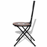Garden Chair Set of 2 Terracotta Powder-coated iron Foldable 41535