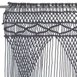 Macrame Curtain Anthracite 140x240 cm Cotton 323996