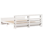 Bed Frame with Headboard without Mattress White 200x200 cm 3306030