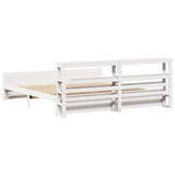 Bed Frame with Headboard without Mattress White 200x200 cm 3306030