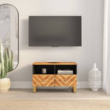 TV Cabinet Brown and Black 70x33.5x46 cm Solid Wood Mango 356784