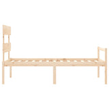 Senior Bed without Mattress Small Single Solid Wood 3195311