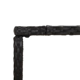 5 Piece Garden Bar Set with Cushions Black Poly Rattan 3203924