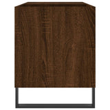 Record Cabinet Brown Oak 85x38x48 cm Engineered Wood 831715