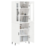 Highboard White 69.5x34x180 cm Engineered Wood 3198225