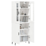 Highboard White 69.5x34x180 cm Engineered Wood 3198225