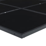 11 Piece Garden Dining Set Black Poly Rattan 3295036