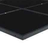 11 Piece Garden Dining Set Black Poly Rattan 3295036