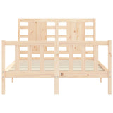 Bed Frame without Mattress Double Solid Wood Pine 3192791
