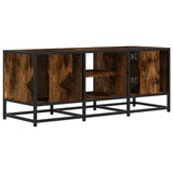 ZNTS TV Cabinet Smoked Oak 100x35x41 cm Engineered Wood and Metal 848836