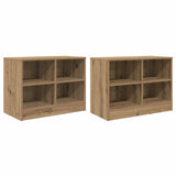 Bed Cabinet 2 pcs Artisan Oak 66 x 33 x 48 cm Engineered Wood 893730