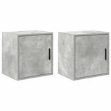 Garage Wall Cabinets 2 pcs Concrete Grey Engineered Wood 860632