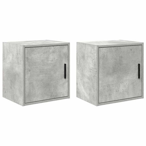 ZNTS Garage Wall Cabinets 2 pcs Concrete Grey Engineered Wood 860632