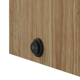 Bathroom Mirror Cabinet with LED Light Oak 60x13x52 cm 357972