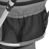 2-Layers Folding Dog Stroller Grey 83x48x97 cm Oxford Fabric 172205
