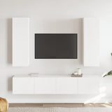 4 Piece TV Cabinet Set White Engineered Wood 3078666