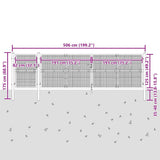 Mesh Garden Gate Silver 500x125 cm Galvanised Steel 154558