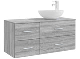 Bathroom Furniture Set 2 pcs Grey Sonoma Engineered Wood 3403949