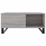 ZNTS Coffee Table Grey Sonoma 80x80x36.5 cm Engineered Wood 830794