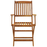 Dining Set Natural Wood Solid Acacia Wood Medium Foldable 3060198