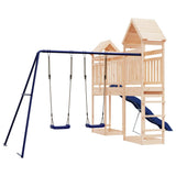 Outdoor Playset Natural Solid Pine Wood Large Durable 3156967
