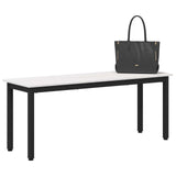 Bench White 110 x 35 x 45 cm Solid Pine Wood 892774
