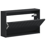 Wall-Mounted Shoe Cabinet ZWOLLE 71 x 17 x 43 cm Black 896406