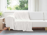 Throw Blankets 6 pcs White 130 x 150 cm Fleece 42016813