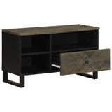 TV Cabinet Black 80x33x46 cm Solid Wood Mango 4017701
