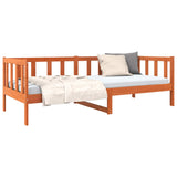 Bed Frame with Headboard Wax Brown 80 x 200 cm Solid Pine Wood 863893