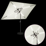 Garden Parasol with LED Lights and Base 200 x 300 cm Polyester 42036240