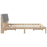 Bed Frame with Headboard Brown 180 x 200 cm Solid Pine Wood 3394403