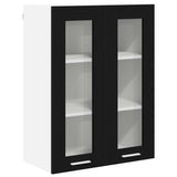 Hanging Cabinet Black Oak 60 x 31 x 80 cm Engineered Wood 884315
