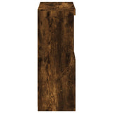 Side Cabinet with LED Lights Smoked Oak Engineered Wood 836627