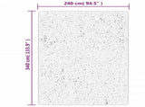 Rug HUARTE Short Pile Soft and Washable Sand 240x340 cm 375064